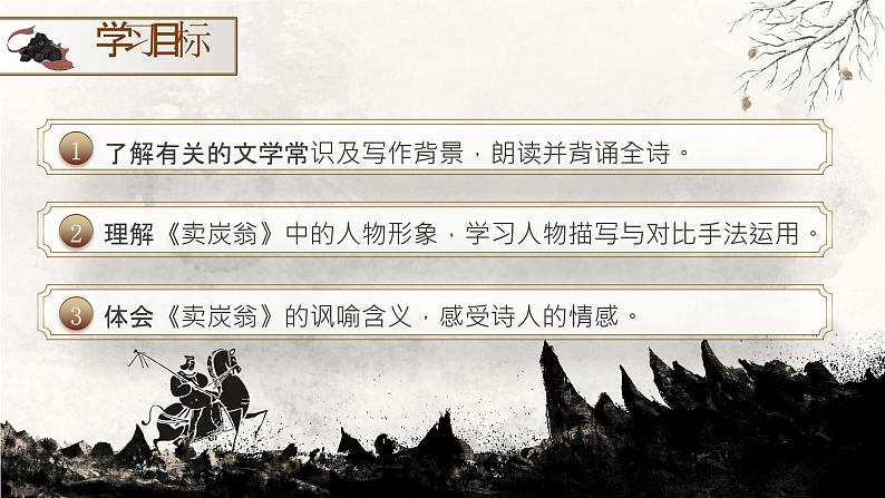 部编版2024春八年级语文下册24.唐诗三首之《卖炭翁》 课件第3页