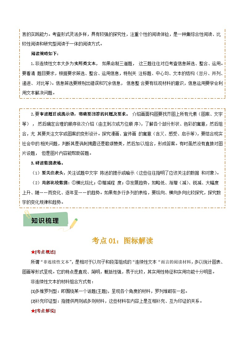 专题47非连续文本阅读（1份思维导图+非连续文本阅读3大陷阱+图标解读+材料探究+看法评价+建言献策+创新综合）（原卷版）第2页