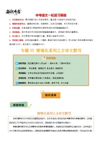 专题55 情境化系列之古诗文默写--2025年中考语文一轮复习答题技巧（讲练）
