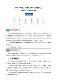专题08  文学常识积累-2025年寒假八年级语文知识点衔接讲义（统编版）