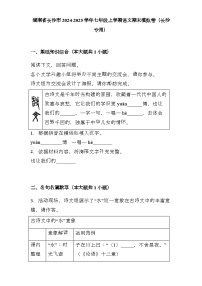 湖南省长沙市2024-2025学年七年级上学期 语文期末模拟卷（含解析）