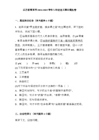 江苏省南京市2024-2025学年八年级上学期 语文期末模拟卷（含解析）