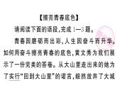 初中语文新人教部编版七年级下册第四单元15 青春之光 作业课件（2025春）