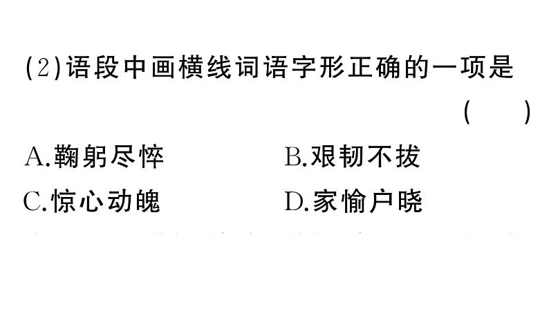 初中语文新人教部编版七年级下册期末专题一 字音字形 作业课件（2025春）第6页