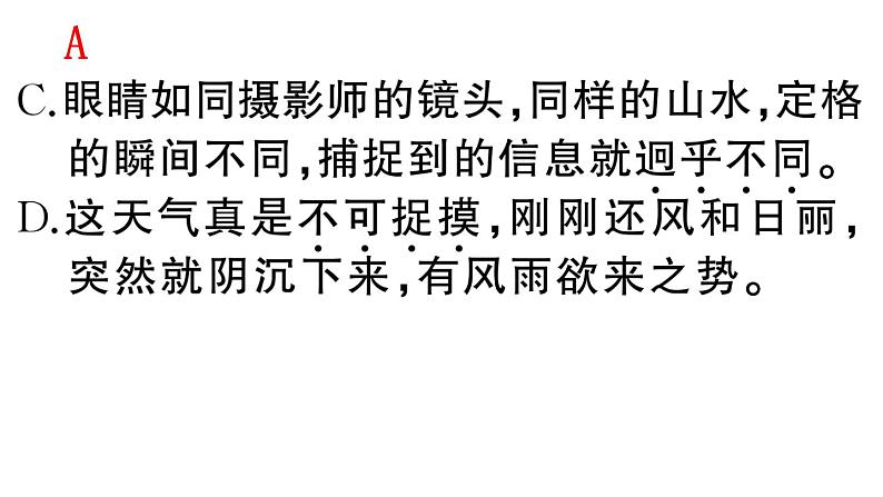 初中语文新人教部编版七年级下册期末专题二 词语（成语）理解与运用 作业课件（2025春）第5页