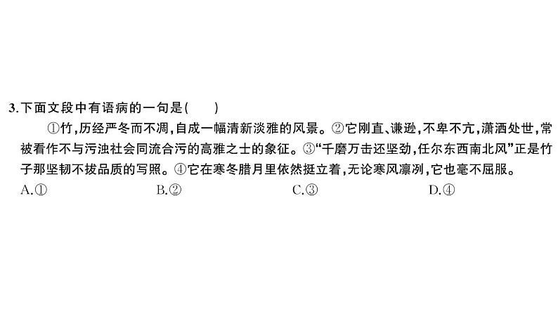 初中语文新人教部编版七年级下册第五单元18 井冈翠竹 作业课件2025春第5页