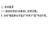 初中語文新人教部編版七年級(jí)下冊(cè)第六單元課外古詩詞誦讀 作業(yè)課件（2025春）