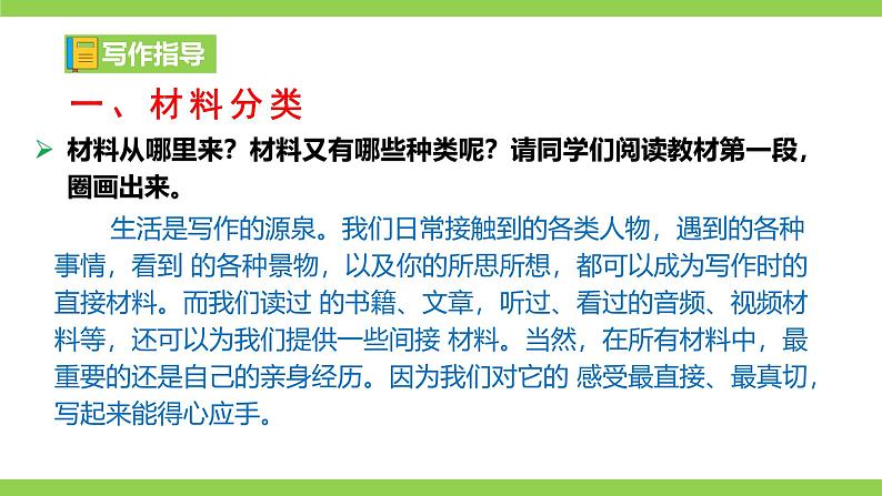 第四单元写作《怎样选材》第7页