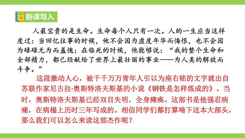 整本书阅读《钢铁是怎样炼成的》第1页