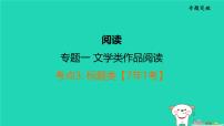 福建省2024中考语文阅读专题一文学类作品阅读考点3标题类课堂讲本课件
