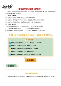 专题20 古诗词鉴赏之典故、意象及表现手法--2025年中考语文一轮复习知识点精讲