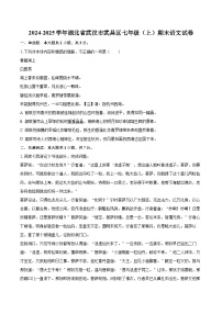 2024-2025学年湖北省武汉市武昌区七年级（上）期末语文试卷(含详细答案解析)