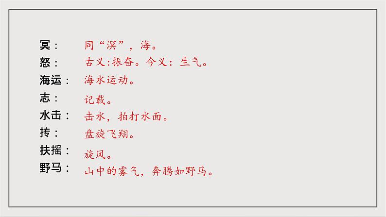 人教部编版（五四制）语文八下第21课 《庄子》二则——北冥有鱼 课件第8页