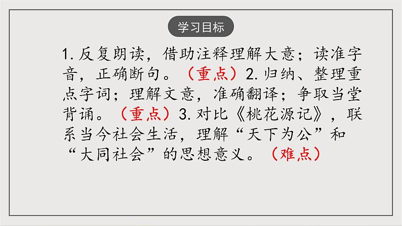 人教部编版（五四制）语文八下第22课《礼记》二则——大行其道也  课件第3页