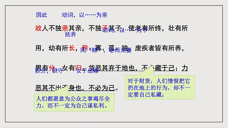 人教部编版（五四制）语文八下第22课《礼记》二则——大行其道也  课件第6页