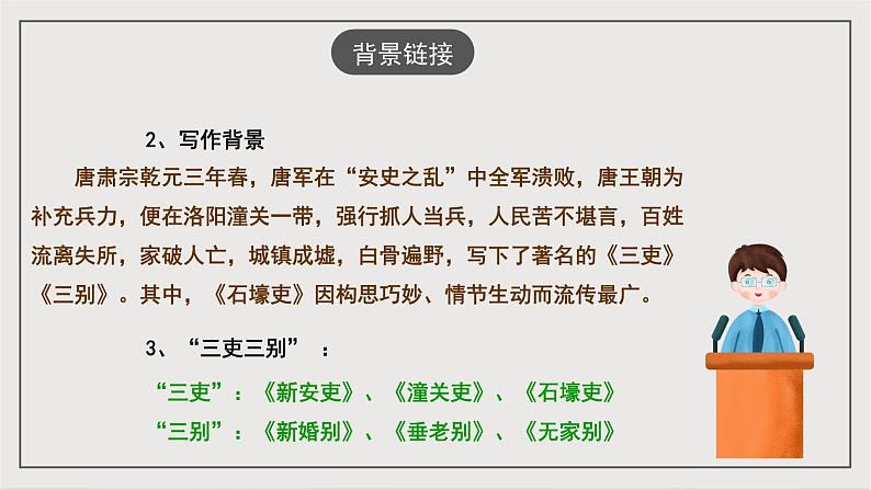 人教部编版（五四制）语文八下第24课 唐诗三首 《石壕吏》课件第6页