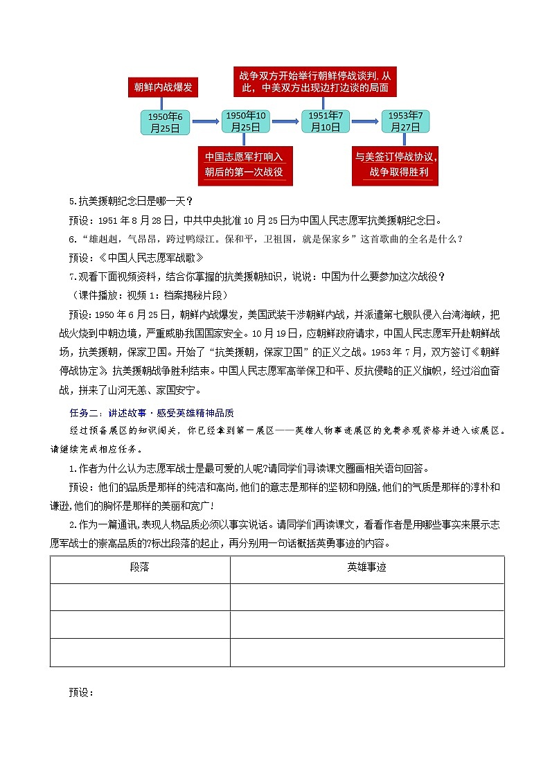 7 《谁是最可爱的人》教学设计第3页