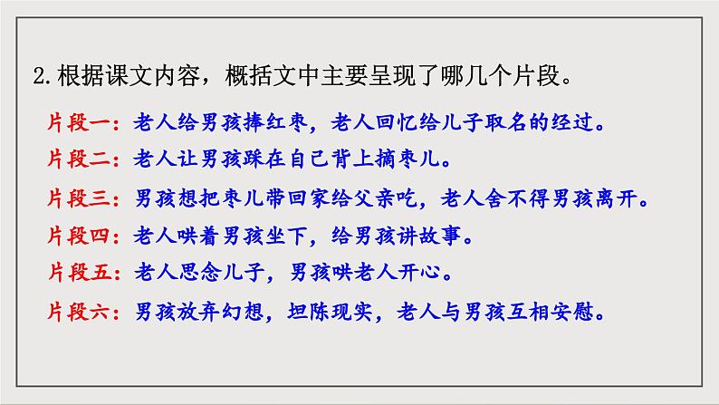 人教部编版（五四制）语文九下第19课《枣儿》课件第8页