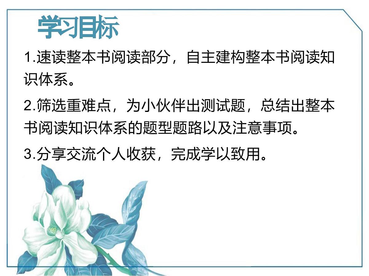 九年级语文学科一轮复习  整本书阅读  课件第3页