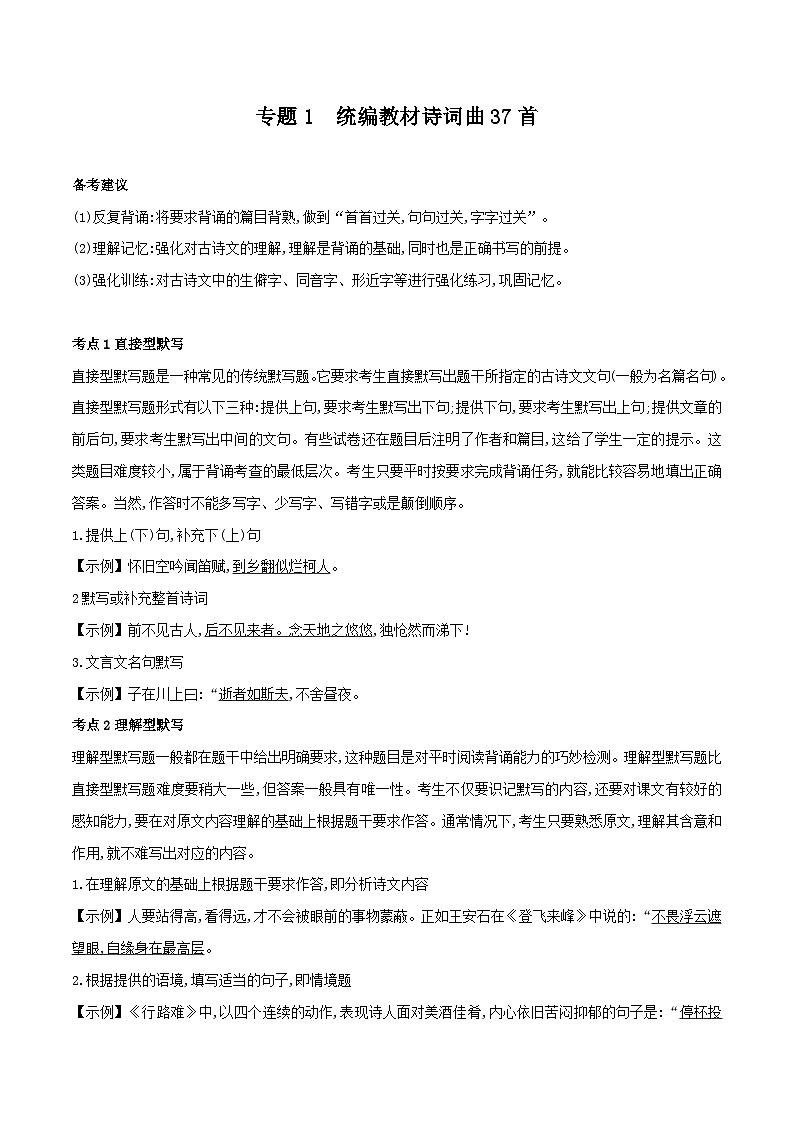 2025年中考语文一轮复习练习：常考必会5个专题复习资料汇编第2页