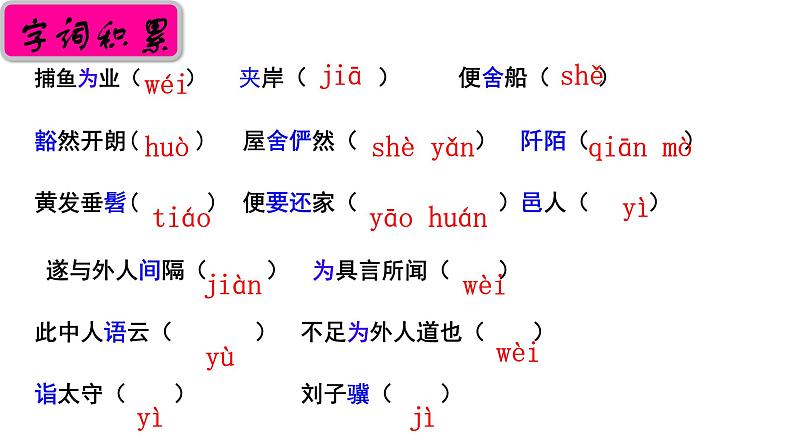 部编版八年级语文下册第三单元《桃花源记 》课件第7页