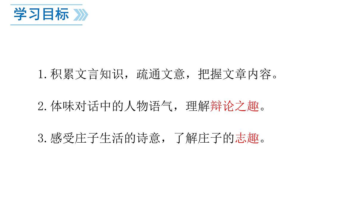 部编版八年级语文下册第六单元《庄子与惠子游于濠梁之上》课件第3页