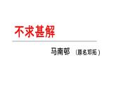 部编版九年级语文下册第四单元《不求甚解》课件