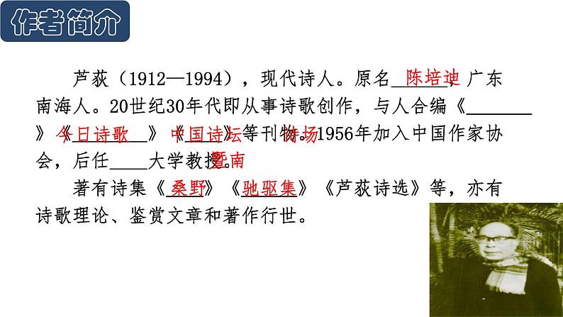 九年级语文下册《风雨吟 》课件第3页
