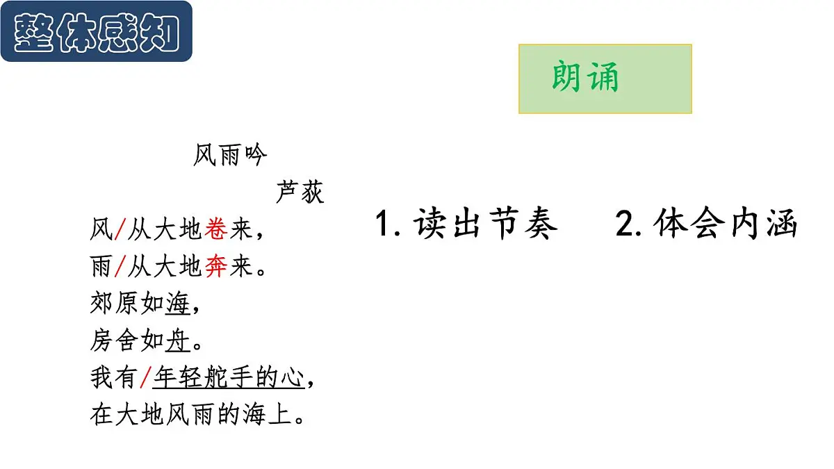部编版九年级语文下册第一单元《风雨吟 》课件第5页