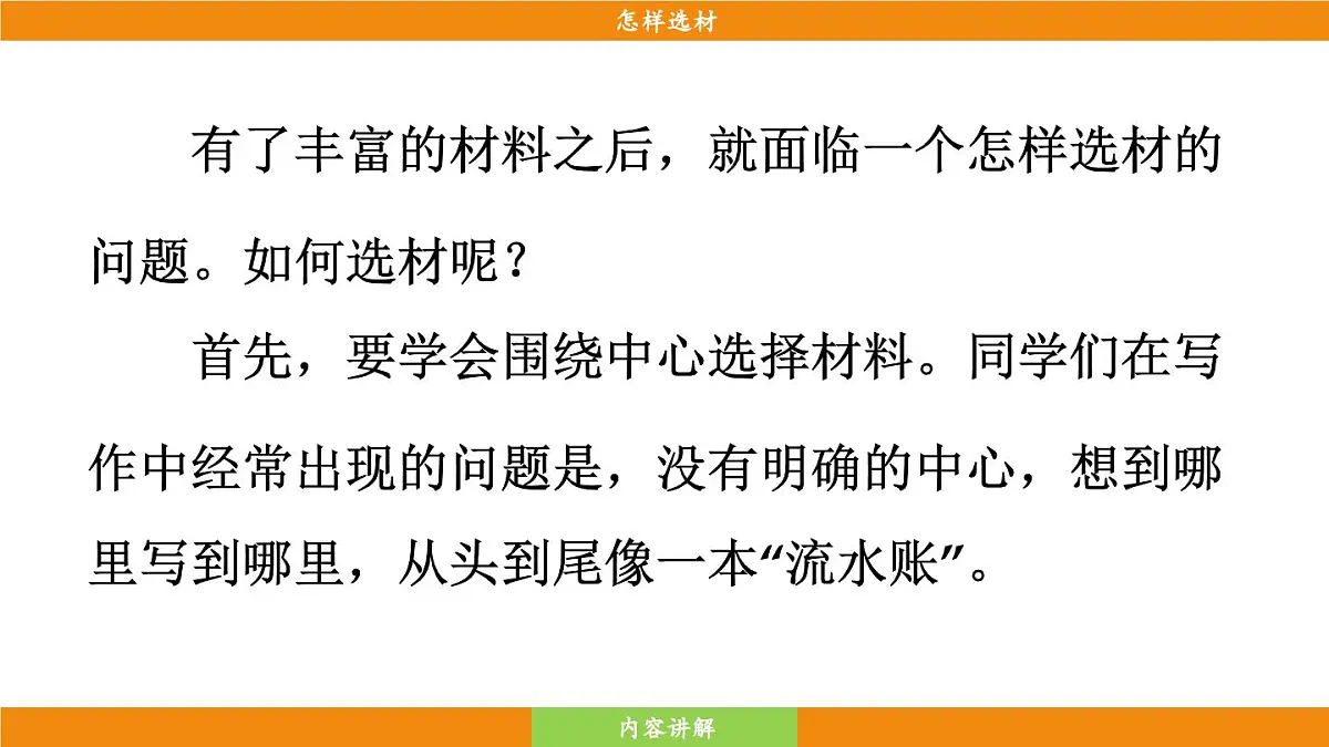 统编版（2024）语文七年级下册 第4单元 写作 怎样选材（课件）第7页