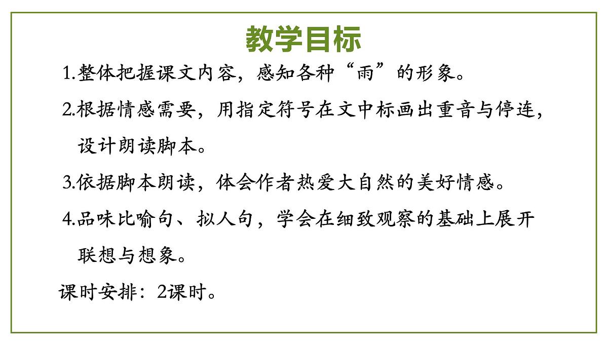 人教版七年级语文上册 第一单元第三课《雨的四季》课件第3页