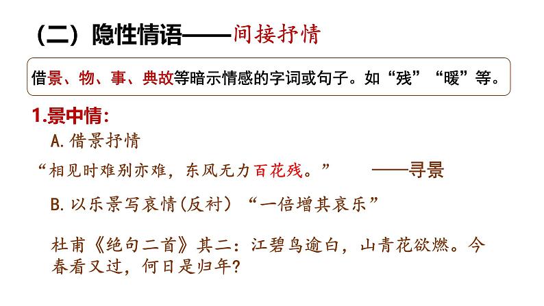 中考语文专题复习古诗鉴赏之情感分析课件第8页