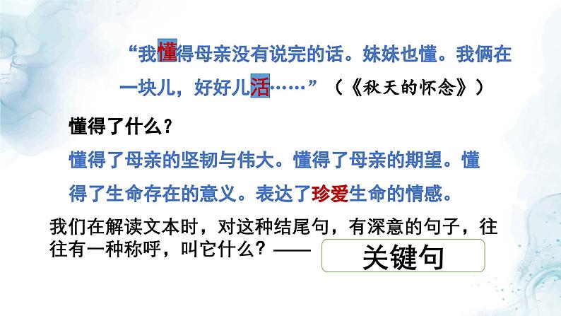 中考语文二轮专项复习 文学类文本体会作者情感专题复习 教学课件第7页