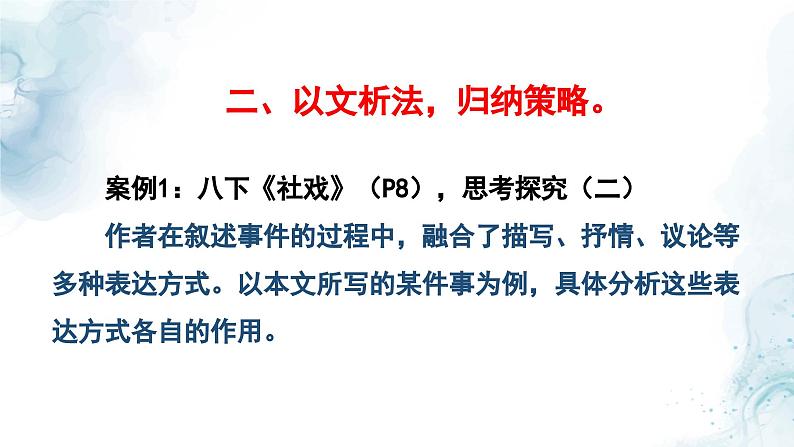 中考语文二轮专项复习 文学类文本表达方式 专题复习 教学课件第4页