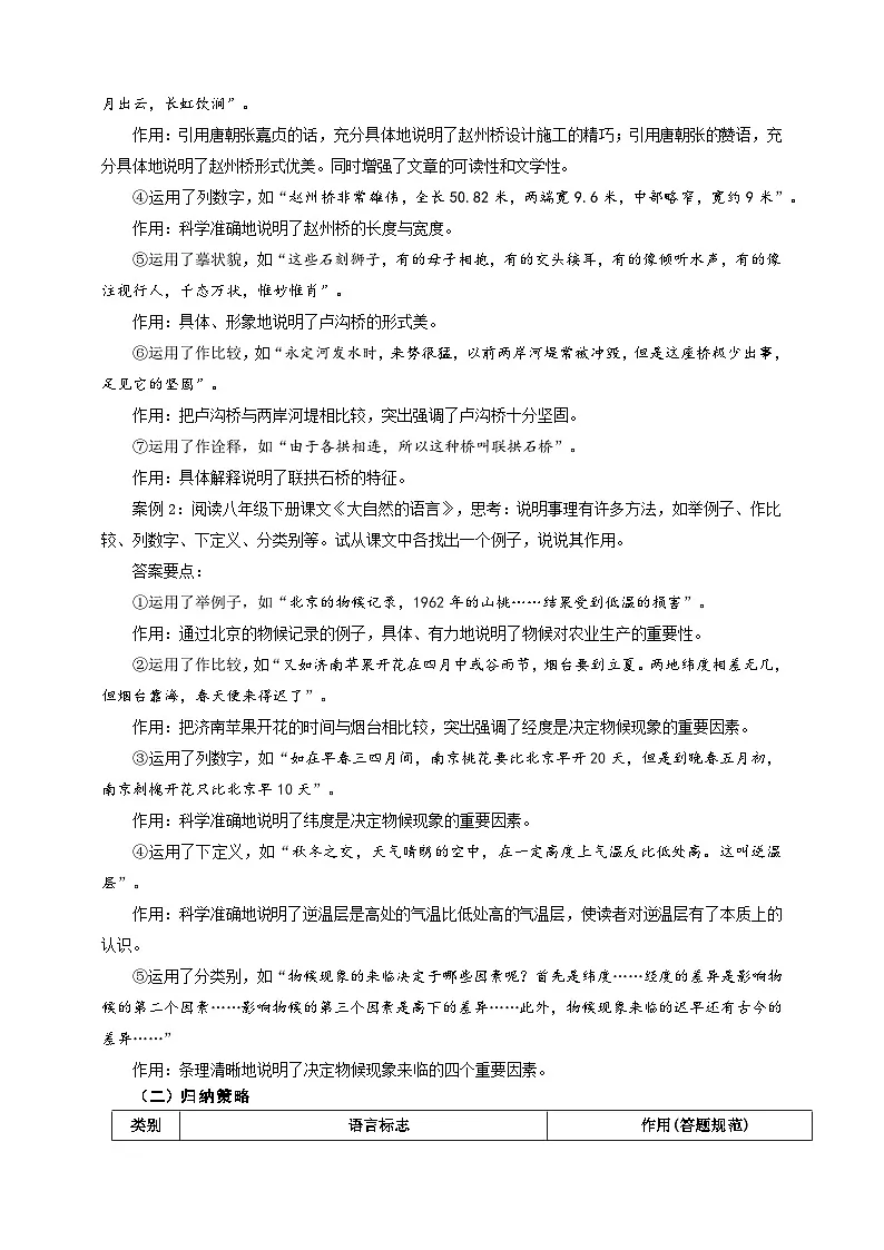中考语文二轮专项复习 说明方法及其作用 教学设计第2页