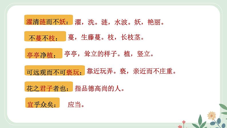 第四单元 17 短文两篇 爱莲说 - 初中语文七年级下册 同步教学课件（人教部编版2024）第8页