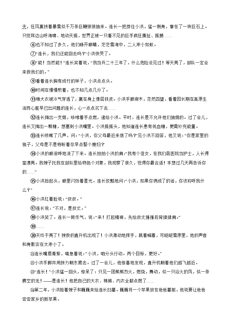 2025年中考语文模拟试卷预测卷2（含答案解析）第3页