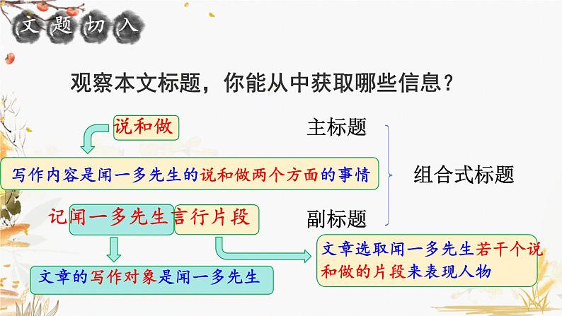 第2课《说和做——记闻一多先生言行片段》课件-2024-2025学年统编版语文七年级下册第8页