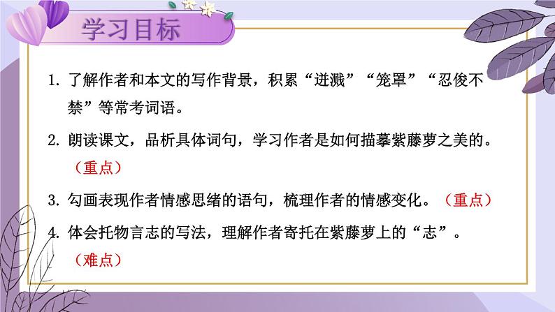 七年级语文下册《紫藤萝瀑布》教学课件第3页