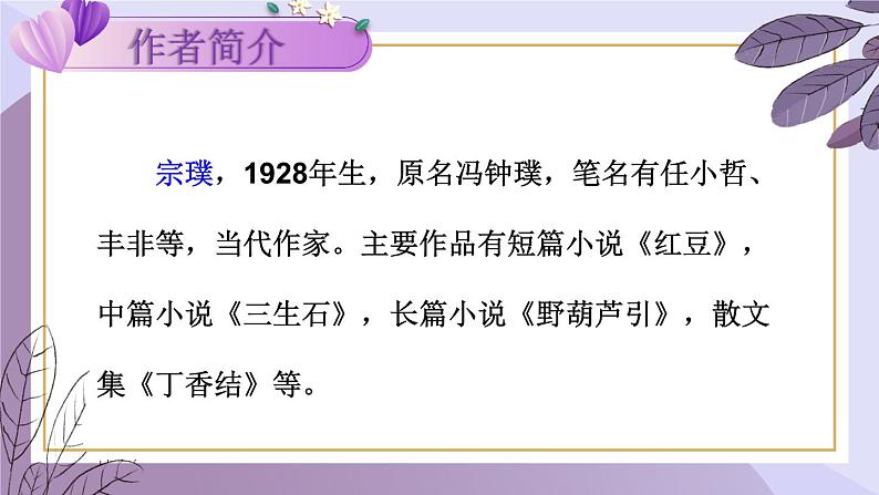 七年级语文下册《紫藤萝瀑布》教学课件第4页