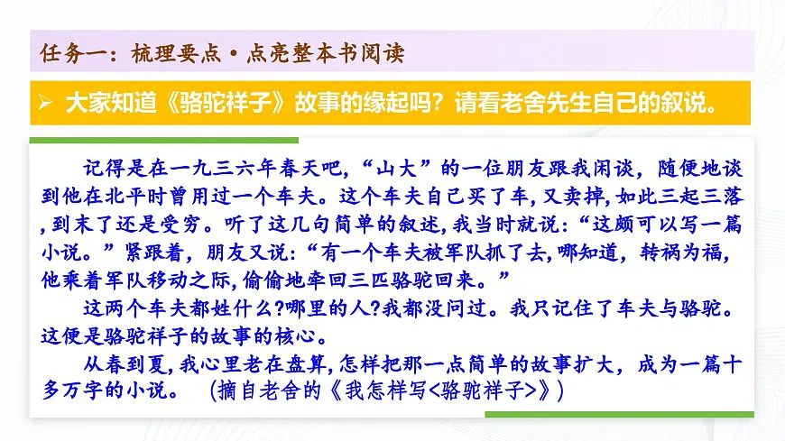 第三单元 《整本书阅读〈骆驼祥子〉圈点、批注、做笔记》 - 初中语文七年级下册 同步教学课件（人教部编版2024）第7页