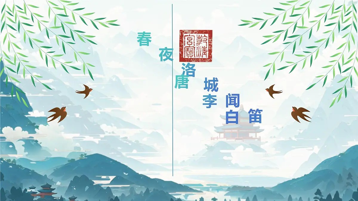 第三单元课外古诗词诵读《春夜洛城闻笛》课件-2024-2025学年统编版语文七年级下册第1页