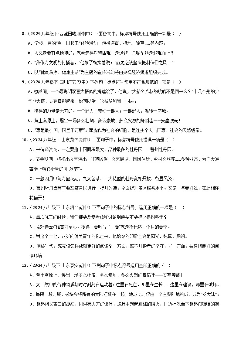 专题06 标点符号（原卷版）第3页