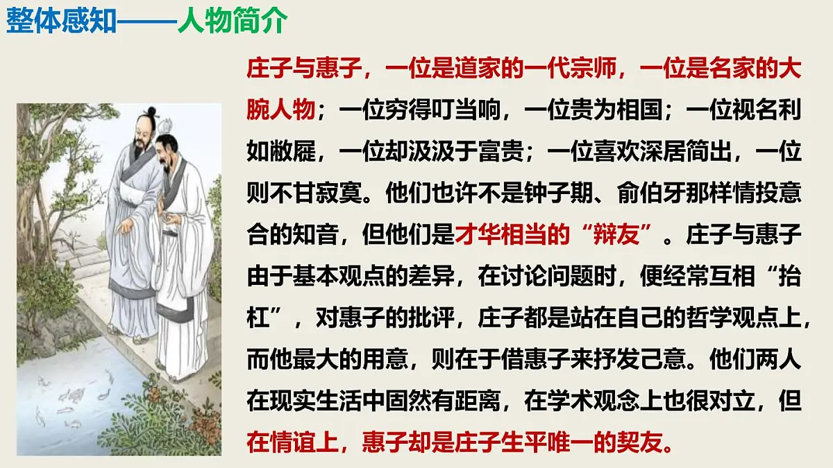 2024——2025学年部编版八下语文第六单元第21课《庄子与惠子游于濠梁之上》同步课件第8页