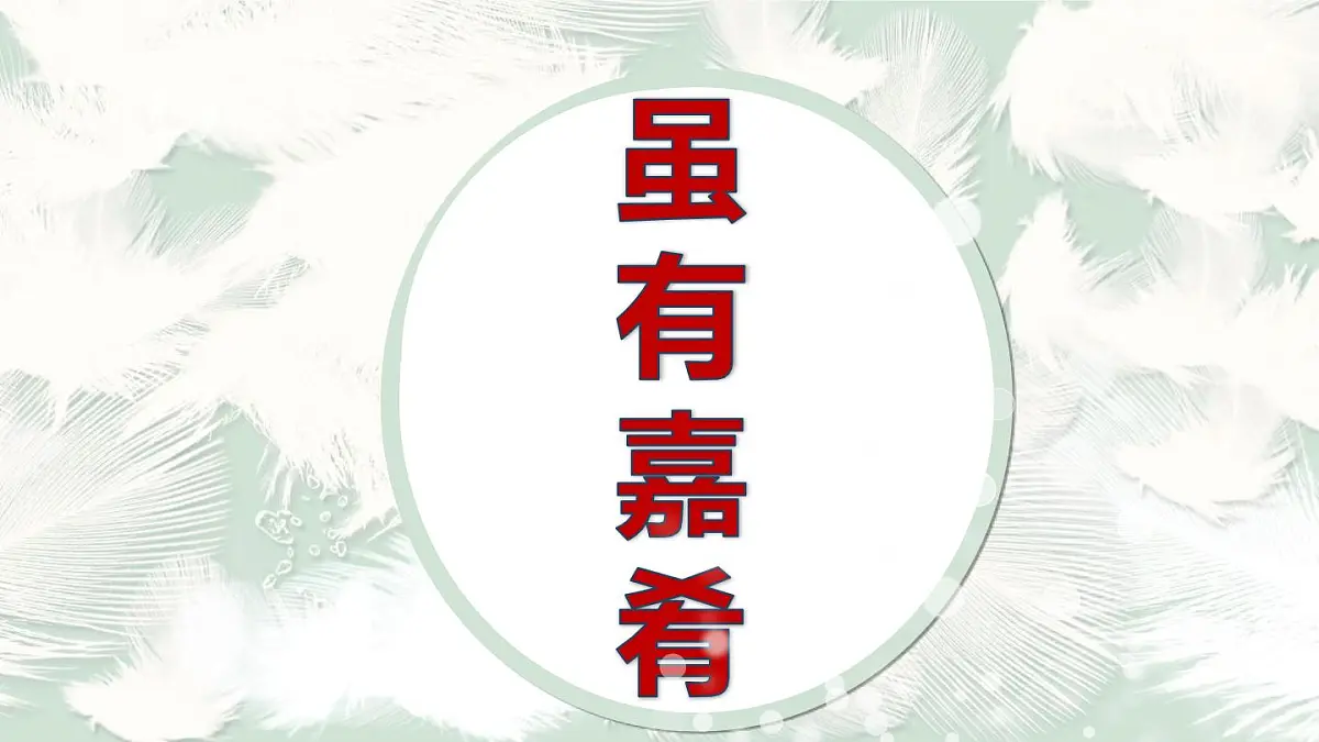 2024——2025学年部编版八下语文第六单元第22课《虽有佳肴》同步课件第1页