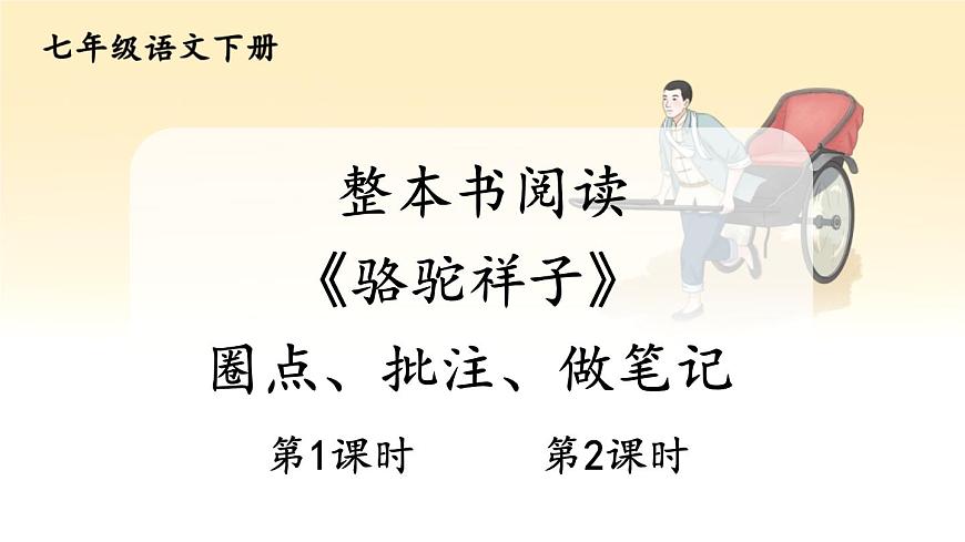 初中语文新人教部编版七年级下册第三单元整本书阅读 《骆驼祥子》 圈点、批注、做笔记教学课件2025春第1页