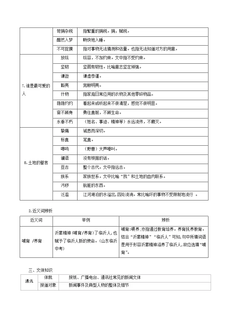 第二单元 知识点梳理第3页