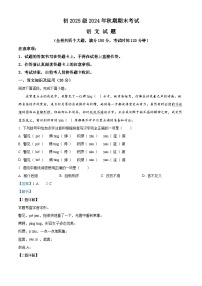 重庆市永川区2024-2025学年九年级上学期期末语文试题（解析版）