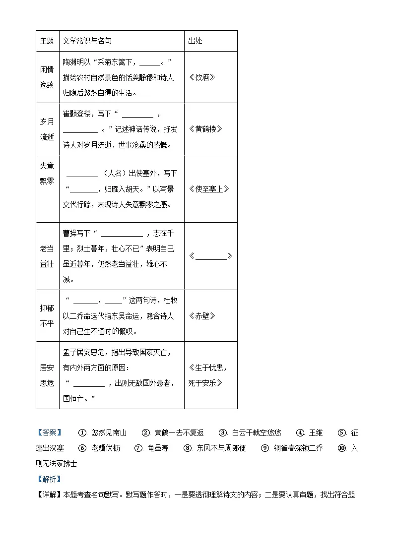 广西河池市天峨县2024-2025学年八年级上学期期末语文试题（解析版）第3页