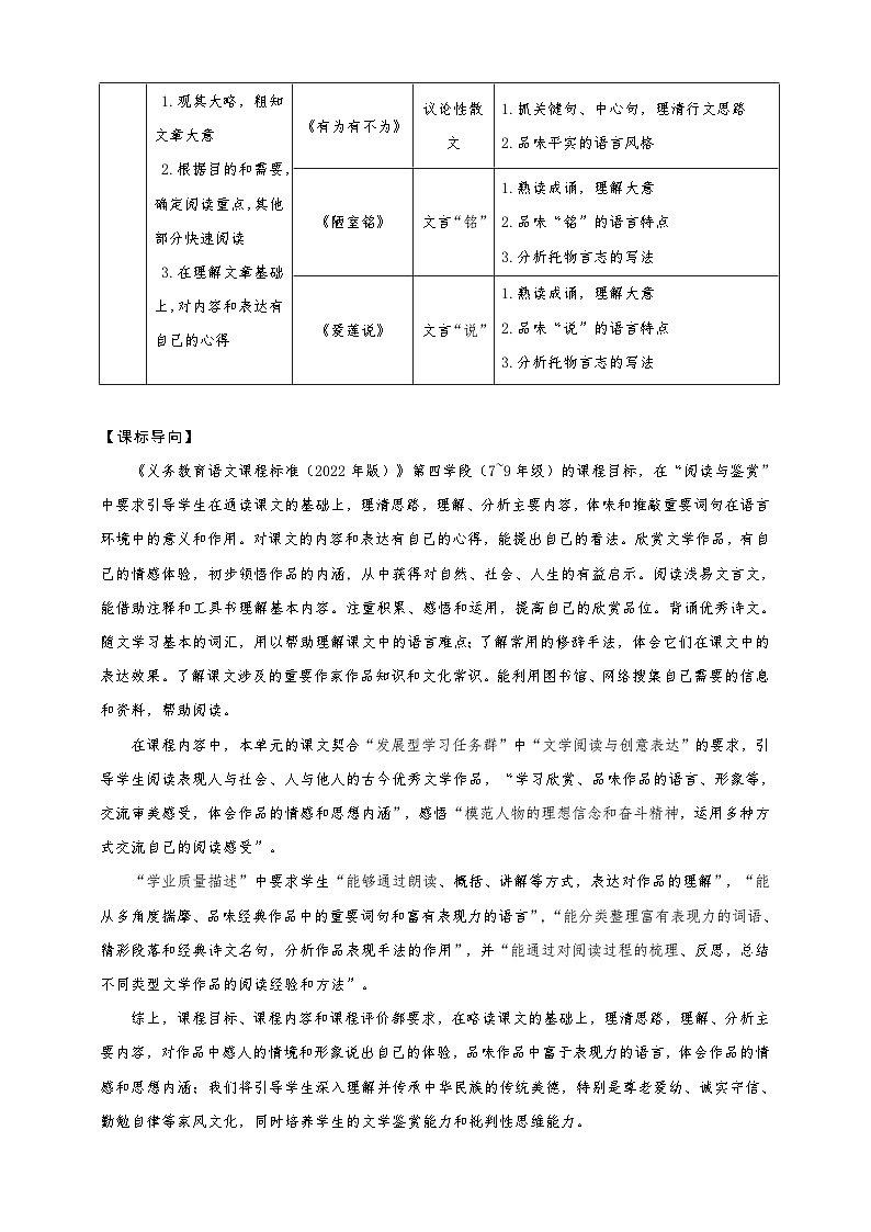 第四单元整体教学设计-【大单元教学】新修订统编版语文七年级下册名师备课系列第2页
